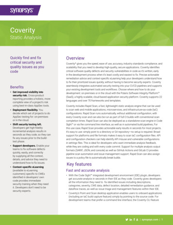 Coverity Static Analysis - Synopsys