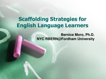 Scaffolding Strategies For ELLs - Fordham University