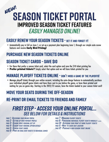 NEW! Season Ticket Portal