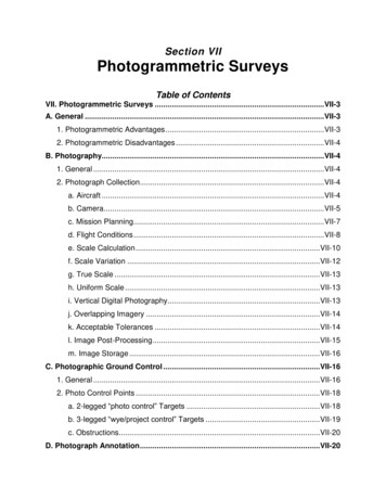 Section VII Photogrammetric Surveys