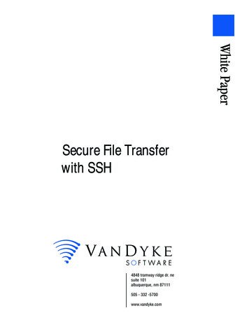 Secure File Transfer With SSH - VanDyke