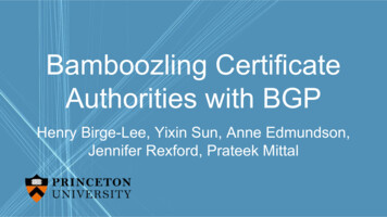 Bamboozling Certificate Authorities With BGP