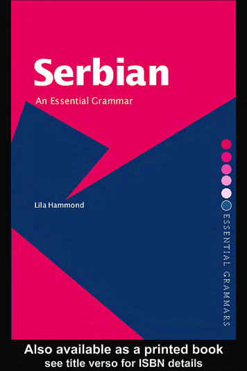 Serbian: An Essential Grammar - Ruspalomnik.me