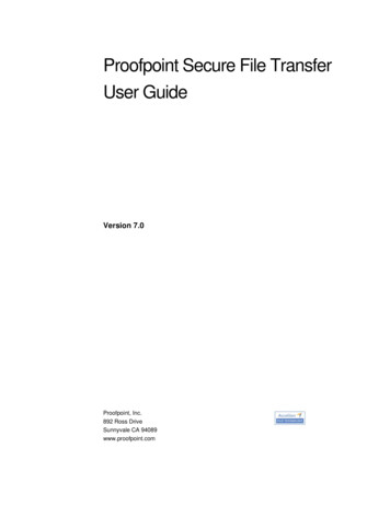 Proofpoint Secure File Transfer User Guide