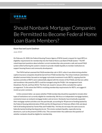 Should Nonbank Mortgage Companies Be Permitted To Become Federal Home .