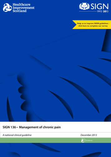 SIGN 136 Management Of Chronic Pain