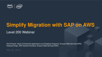 Simplify Migration With SAP On AWS - Amazon S3