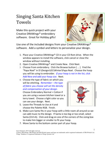 Singing Santa Kitchen Towels - Embroidery Software DRAWings