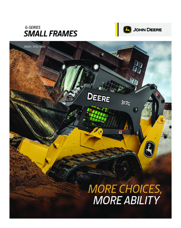 MORE CHOICES, MORE ABILITY - Deere