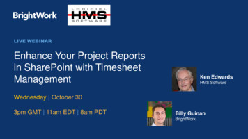 LIVE WEBINAR Enhance Your Project Reports In SharePoint With Timesheet .