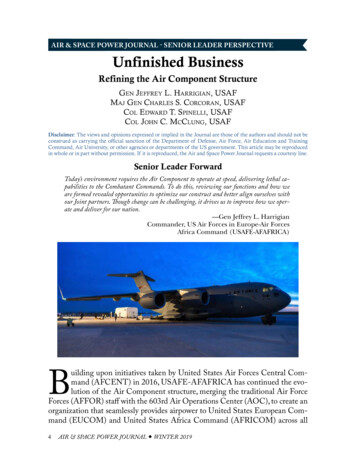 AIR & SPACE POWER JOURNAL Ff SENIOR LEADER PERSPECTIVE Unfinished Business