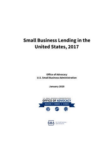 Small Business Lending In The United States, 2017