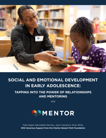 SOCIAL AND EMOTIONAL DEVELOPMENT IN EARLY 