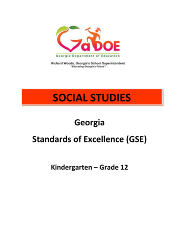 SOCIAL STUDIES - Georgia Department Of Education