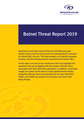 Spamhaus Botnet Threat Report 2019