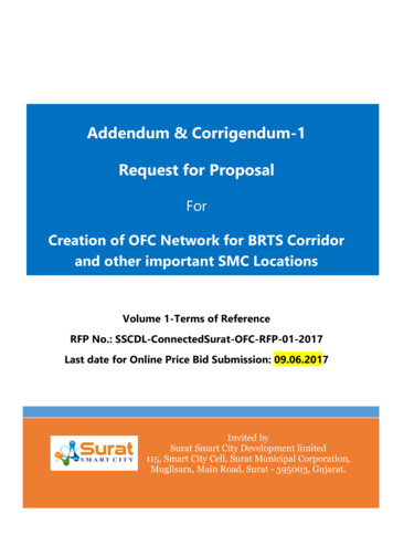 Addendum & Corrigendum-1 Request For Proposal - Surat Smart City