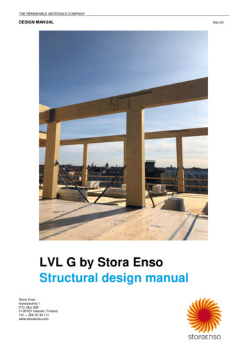 LVL G By Stora Enso Structural Design Manual