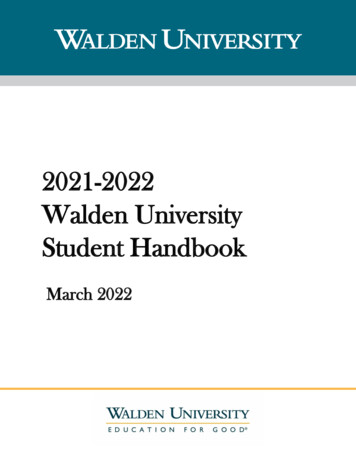2021-2022 Walden University Student Handbook