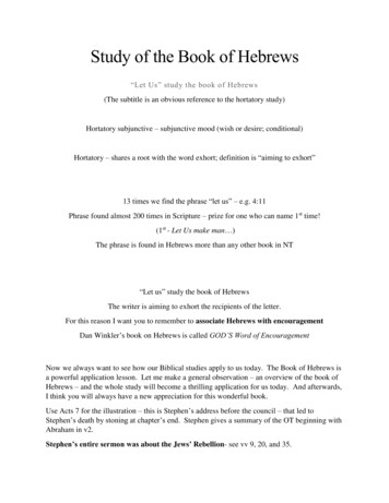 Study Of The Book Of Hebrews - Taylorstudies 