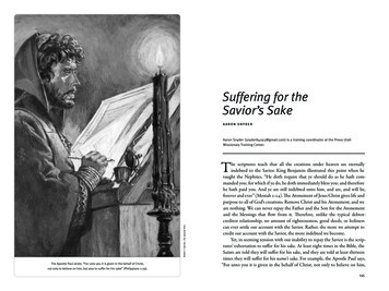 Suffering For The Savior’s Sake - Brigham Young University