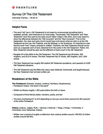 Survey Of The Old Testament (Teaching Notes)