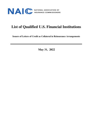 List Of Qualified U.S. Financial Institutions - Microsoft
