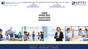 YOUR SWING BED QUESTIONS ANSWERED! - HealthTechS3