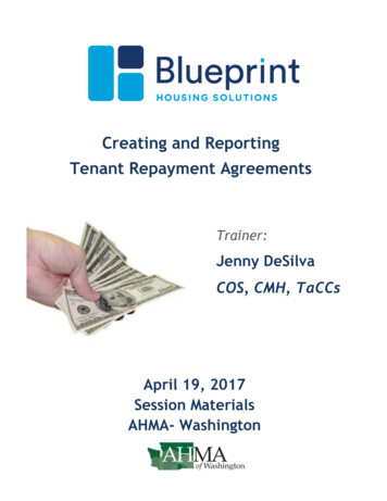 Creating And Reporting Tenant Repayment Agreements