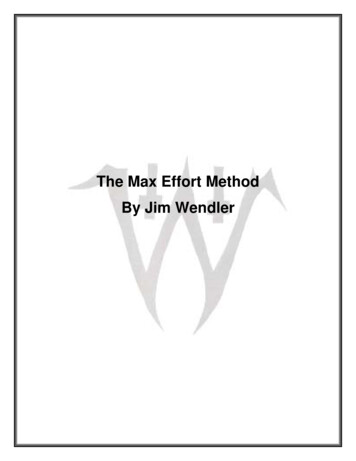 The Max Effort Method - Anasci