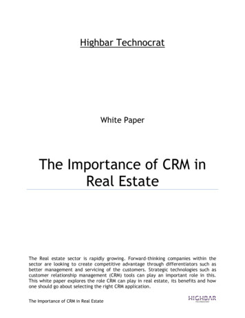 The Importance Of CRM In Real Estate - Highbar