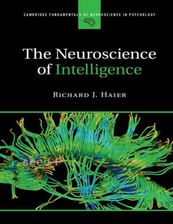 The Neuroscience Of Intelligence (Cambridge Fundamentals .