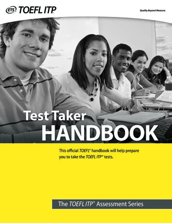 Test Taker Handbook - ETS Home