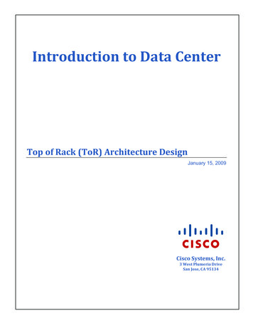 Introduction To Data Center - Cisco