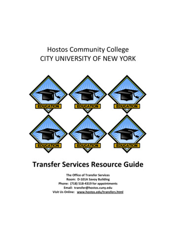 Transfer Services Resource Guide - Hostos Community College