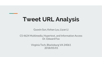 Tweet URL Analysis 2018/05/01 Virginia Tech, Blacksburg VA .