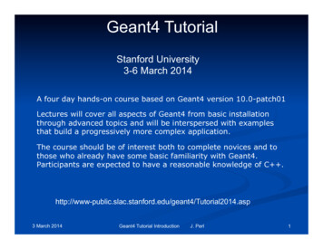 Geant4 Tutorial - SLAC