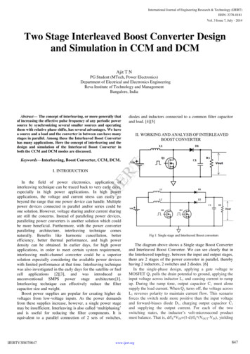 Two-stage Interleaved Boost Converter Design And Simulation In CCM And DCM