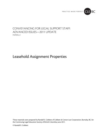 Leasehold Assignment Properties - Vancouver-properties.ca