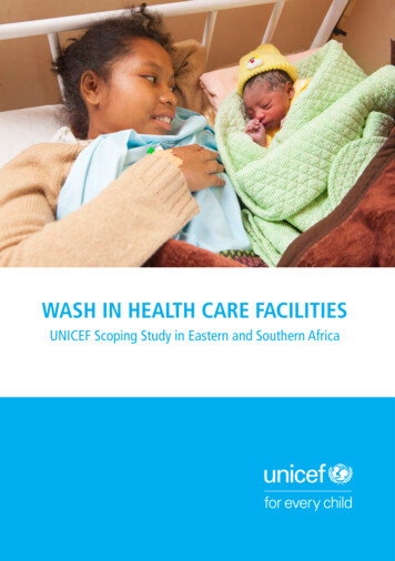 Wash In Health Care Facilities - Unicef