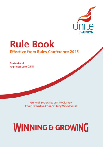 Rule Book - Unite The Union