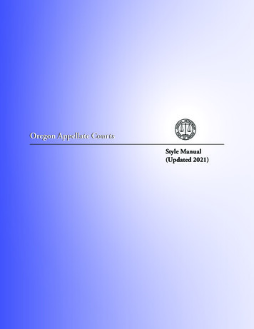 (Updated 2021) - Oregon Judicial Department
