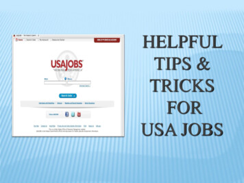 HELPFUL TIPS & TRICKS FOR USA JOBS