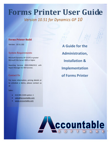 Forms Printer User Guide - Accountable