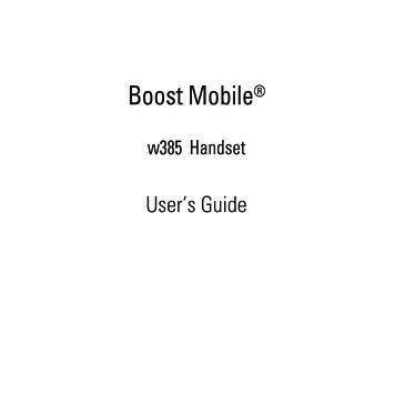 User's Guide - Boost Mobile