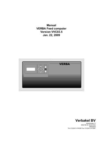 Verba Voercomputer Vvc03.5#Eng#28102003