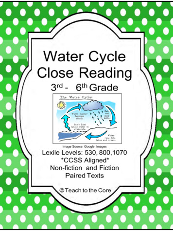 Water Cycle Close Reading - Let's Go Explore