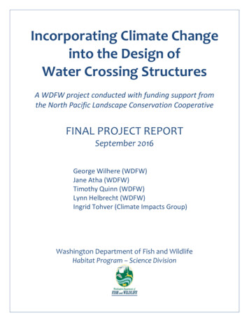 Incorporating Climate Change Into The Design Of Water .