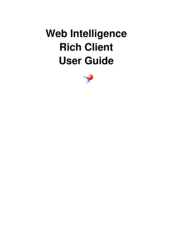 Web Intelligence Rich Client User Guide - AITS