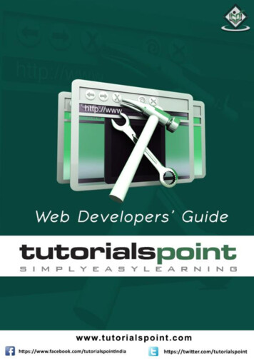 Web Developers’ Guide - Tutorialspoint