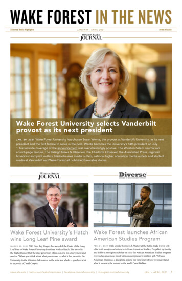 WAKE FOREST IN THE NEWS - Wake Forest University